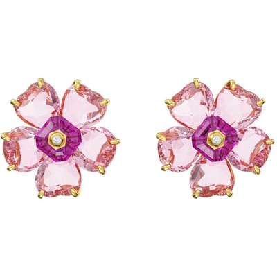 Swarovski Florere Bloemmotief Modieuze Exquise Imitatie Kristallen Oorbellen Damesoorbellen 5650563 Box (Random Color),F,Pink white