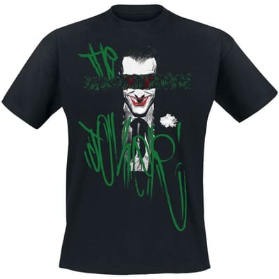 Batman T-shirt - The Joker - Green Eye Fold - S tot 4XL - voor Mannen - zwart