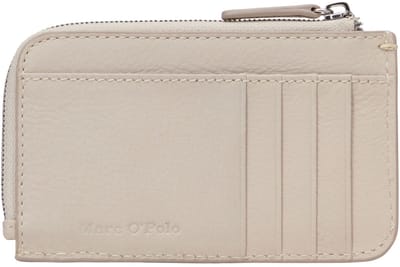 Marc O'Polo portemonnee Florica Leather Zip Wallet Grey Silk crème