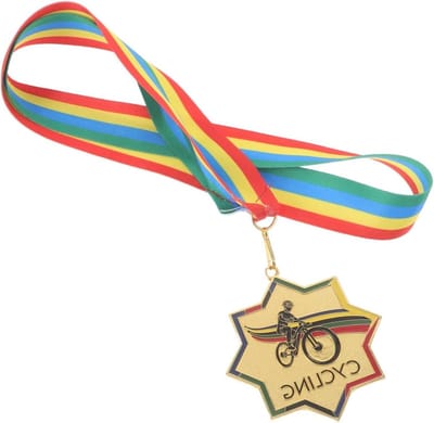 Fiets Medailles - Wieler Trofee - Wielerwedstrijd Prijsuitreiking - Duurzaam Zinklegering - 51 cm - Goud