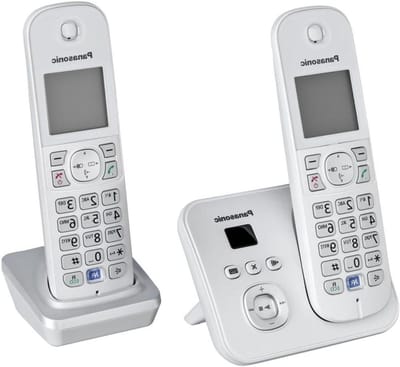 Draadloze Telefoon - DECT Telefoon Duo - Thuis Bellen - Ruisonderdrukking - 18 inch display - Parelzilver
