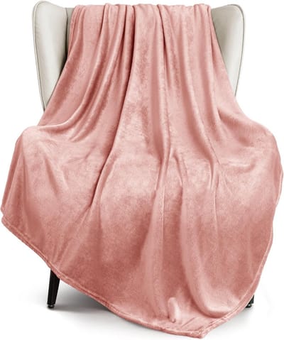Kuschel Fleece deken - Pluche Deken Sofa - Gezelligheid Thuis - Super Zacht Ademend - 130 x 170 cm - Roze