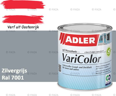ADLER Varicolor Lakverf RAL 7001 – Zilvergrijs 375 ml – 2-in-1 Houtverf, Metaalverf en Kunststof Lak voor Binnen & Buiten