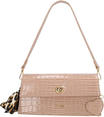 Charm London Knightsbridge Schoudertas - Crossbody - Lak - Croco - Overslag - Oudroze