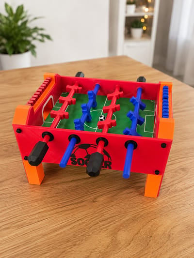 Mini Tafelvoetbalspel – 3D Geprint | Compact Tafelspel voor Kinderen en Volwassenen
