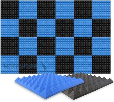 Akoestische Panelen - Geluidsisolatie Schuim - Geluidsopname Verbeteren - Hoge Dichtheid Schuim - 50x50x5cm - Zwart