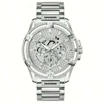 Montre à Quartz pour Homme avec Trois Cadrans Exposés et Matériau en Acier Inoxydable Adaptée comme Cadeau à Offrir GW0497G1 white