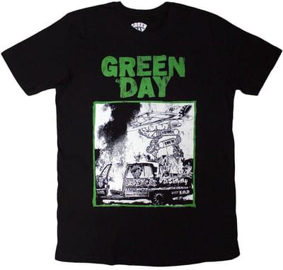Green Day - Riot Trio Heren T-shirt - S - Zwart
