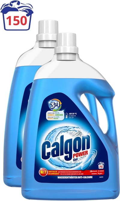 Calgon 3-in-1 Power Wasmachinereiniger Gel – 150 wasbeurten (2 x 3.75 l)