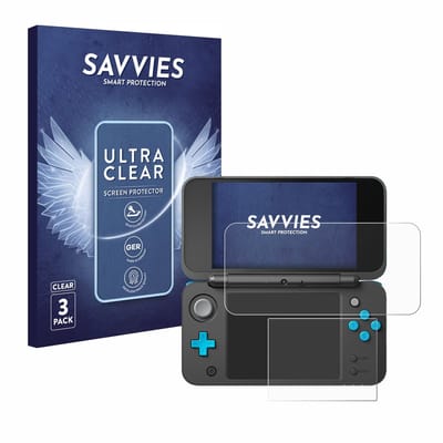 Savvies - Screenprotector voor New Nintendo 2DS XL - Folie Beschermfolie transparant 6 Stuks