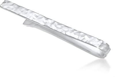 KUZZOI - Dasspeld - Heren Zakelijk Effen Gehamerd in 925 Sterling Zilver - Heren