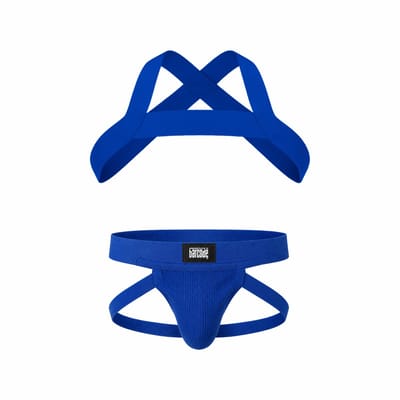 Barcode Berlin Multipack 1x Anton Jock Royal + 1x Harness Matt Royal - MAAT XL - Heren Ondergoed - Jockstrap voor Man - Mannen Jock