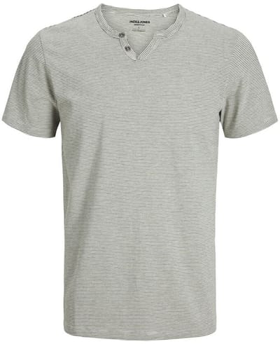 Jack&jone Jjeplit Neck Tripe Tee Cloud Dancer | Multicolour | Maat: S