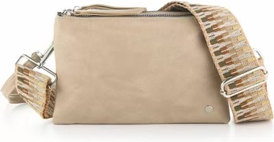 Crossbody Schoudertas Cutch - Imitatie Leer - met Luxe Geweven Schouderband - Beige
