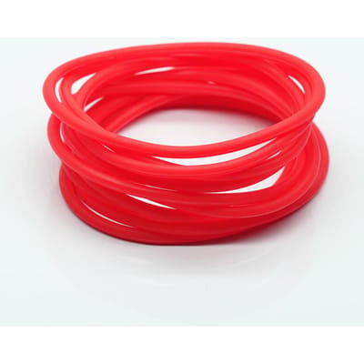 Bracelets en Silicone noir Punk Rock, 10 pièces, bracelet unisexe en caoutchouc pour femmes, manchette élastique, accessoires pour cheveux, anneaux à main 10pcs rouge