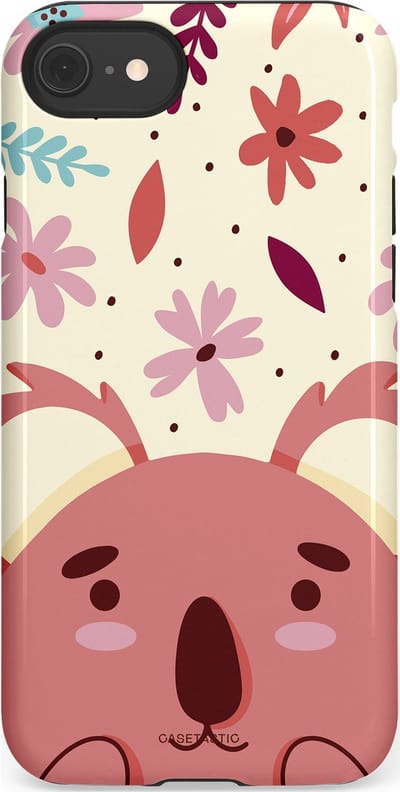 Casetastic Hoesje Geschikt voor Apple iPhone 7/8/SE - Stijlvolle Beschermende Duo-layer Case - Koala knuffel