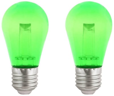 VITO LED Lamp G45 E27 - 2.5W (vervangt 18W) - 150lm - Groen Licht - 180-240V - Flikkervrij - Energiezuinig - 2 stuks