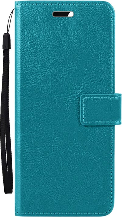 Hoesje Met Pasjeshouder - Geschikt voor Samsung Galaxy A35 - Luxe Bookcase Portemonee - Flip Case - Kunstleer Book Case - Flipcase - Book Cover - Walletcase - Portemonneehoes - Turquoise