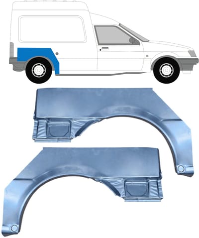 Reparatiepaneel achterspatbord voor Ford Courier 1992-1995 / Links + Rechts