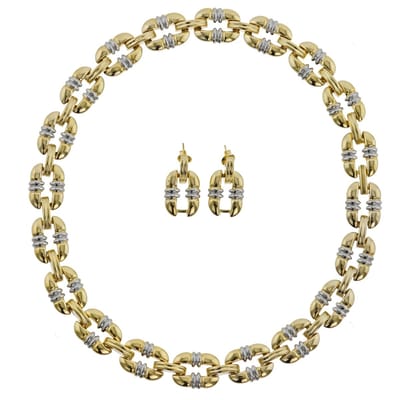 Behave – Sieradenset – Goudkleur Zilverkleur – Ketting – Oorhangers – Nikkelvrij