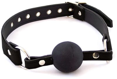 Rouge - Lederen Ball Gag - Zwart