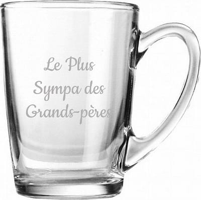 Theeglas gegraveerd - 32cl - Le Plus Sympa des Grands-Pères