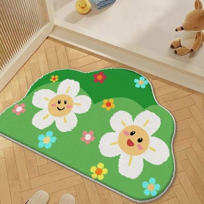 Schattig klein fris toilet badkamer vloermat badkamerdeur absorberende voetmat antislip imitatie kasjmier tapijt 40 * 60Cm thickened imitation cashmere