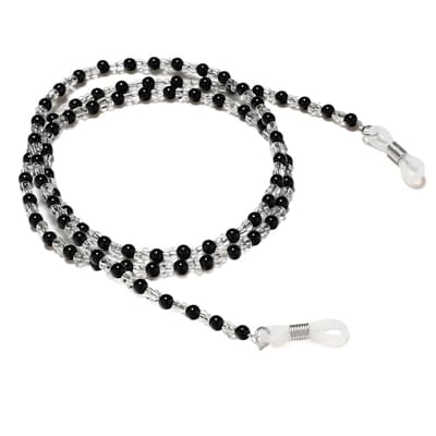Brillenketting 2 stuks - Kralenkoord masker - Veilig dragen - Lichtgewicht comfort - 75 cm - Blauw Zwart