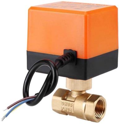 Allecto - Motorized Ball Valve - 2-Weg Elektrische Kogelklep - Automatische Terugslag - 220V - DN15 - Hoogwaardige Kwaliteit - Geschikt voor Divers...