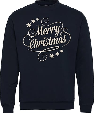 Kersttrui tekst Merry Christmas | Foute Kersttrui Dames Heren | Kerstcadeau | Kerstpakket | Navy | maat XS
