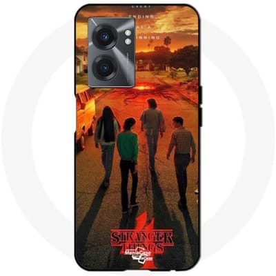 Hoesje - Maniacase - Realme V23 - Zwart - Flexibel - Stranger Things seizoen 4