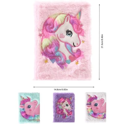 Cahier en Peluche Douce Mignon Livre Journal Bloc-notes Livre de Journal de Voyage pour Étudiants pink