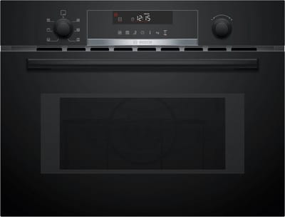 Bosch CMA585GB1 - Serie 6 - Inbouwmagnetron met heteluchtfunctie - 60x45 cm - 44 l - Zwart - Eenvoudig te reinigen met hydrolyse