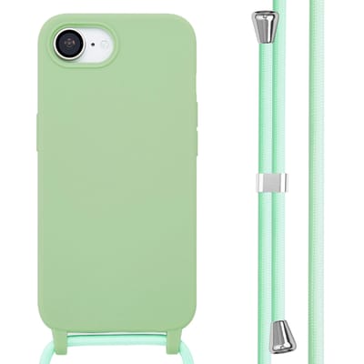 imoshion Hoesje - Geschikt voor Apple iPhone 17e / 16e - Siliconen hoesje met koord - Groen