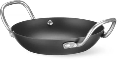 HENDI Serveerpan – Carbon Staal – Ergonomische Handgrepen – 144x170 mm
