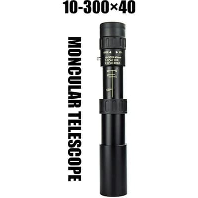 10-300x40 Zoom Telescoop HD 4K Draagbaar Sterke Verrekijker Lange Afstand Professionele Monoculair BAK4-Prisma's Voor Jagen Kamperen