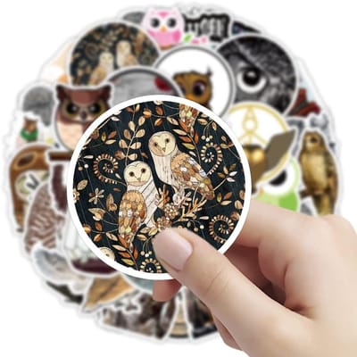 Schattige uil stickers - 100 stuks waterproof dierenstickers voor laptop, skateboard en waterflessen, perfect als cadeau voor kinderen en tieners