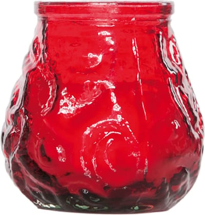 Cosy & Trendy mini lowboy tafelkaars - rood - 17 Branduren - 7 cm