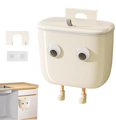 Wand Prullenbak - Afvalbak Keuken - Ruimte Besparen - Met Decoratie - 13L Capaciteit