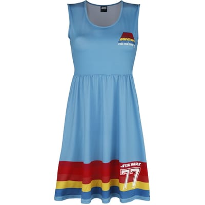 Star Wars - Disney Midi-jurk - Retro - 77 - S tot M - voor Vrouwen - blauw