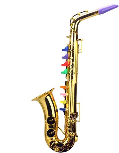 Speelgoed Saxofoon - Muziek Instrument - Kinderen Leren Muziek - Realistisch Geluid - 13 x 9.5 x 36 cm