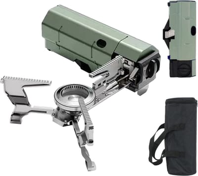 ZYLARO Premie Camping kooktoestel - opvouwbaar gastoestel camping - Draagbaar Gasfornuis - 2600 W - Groen