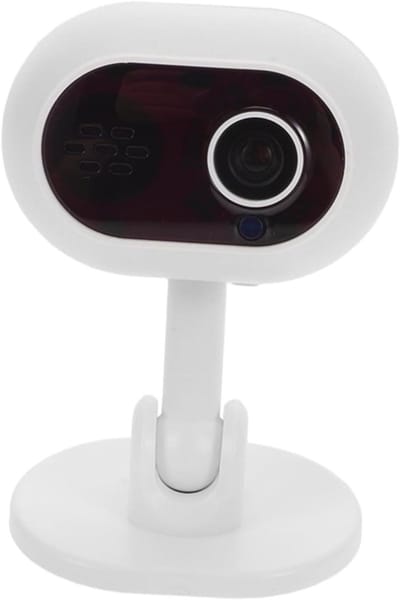 Draadloze Binnencamera - Beveiligingscamera Huisdiercamera - Huisbewaking Kinderbewaking - Draaibaar Nachtzicht Tweerichtingsgesprek - 10 x 65 x 6 cm - Wit