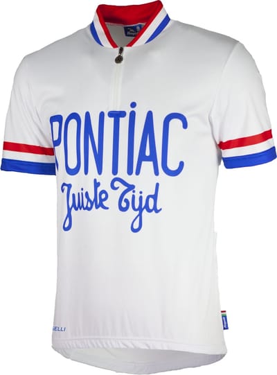 Rogelli Pontiac Heren Fietsshirt - Korte Mouw - Wit/Rood