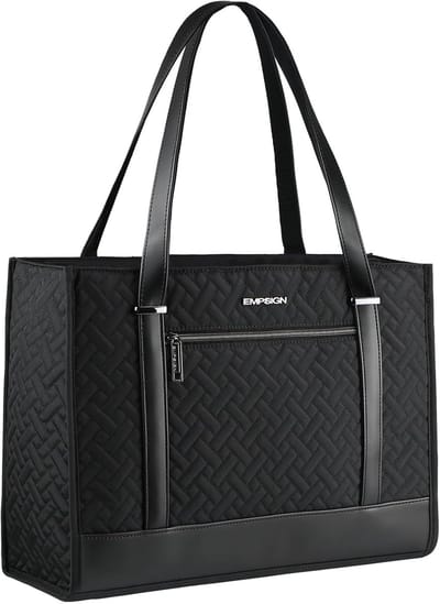 Laptop draagtas voor vrouwen 16 inch - Gewatteerde, waterdichte schoudertas voor werk