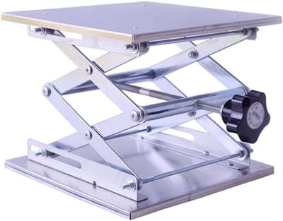 Mini Lift Tafel - Werkbank Hefplatform - Precisie Hoogte Verstellen - Aluminium Constructie - Tot 25kg Capaciteit - Zilver