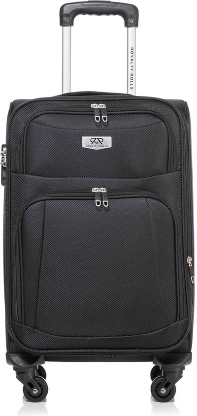 Dubai Abudabi Handbagage Koffer - 55 cm - 42/46 Liter - Expandable - Zwart