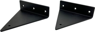 Maison DAM - 2x Plankdrager driehoek - Wandsteun - Voor een plank van 15 tot 25cm – Mat zwart gepoedercoat - incl. bevestigingsmateriaal + schroefbit
