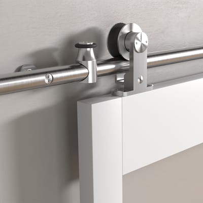 SOTECH RVS schuifdeurset MANSION (van boven vast te schroeven) tot 80 kg deurgewicht, max. 1000 mm deurbreedte en 30-40 mm deurdikte