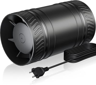 Stille In-line Ventilator Ø100 mm Regelbaar voor Kanalen, Ideaal voor Badkamer, Zolder en Werkplaats